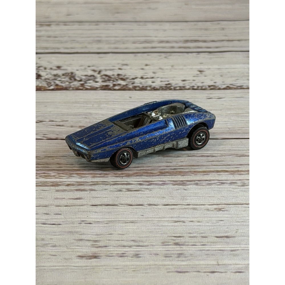 VINTAGE HOTWHEELS REDLINE CAR WHIP CREAMER METALLIC BLUE 1969 HONG KONG MATTEL
